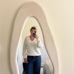 Brandy Melville White Cable Knit Sweater